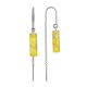 Classy Threader Earrings With Natural Amber, image 