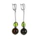 Apple Motif Amber Earrings, image 