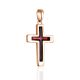 Laconic Design Cross Pendant With Amber, image , picture 4