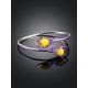 Extraordinary Snake Motif Design Cuff Bracelet With Amber, image , picture 2