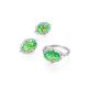 Refined Green Amber Earrings, image , picture 4
