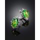 Refined Green Amber Earrings, image , picture 2