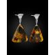 Amber Triangle Earrings, image , picture 4