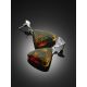 Amber Triangle Earrings, image , picture 2