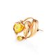 Cute Gilded Rabbit Brooch With Natural Amber, image , picture 4
