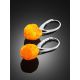 Bold Textured Amber Earrings, image , picture 2