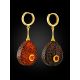Fabulous Amber Drop Earrings, image , picture 4