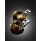 Geometric Earrings With Textured Amber, image , picture 2