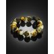 Textured Amber Beaded Bracelet, image , picture 2
