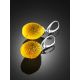 Stunning Textured Amber Earrings, image , picture 2