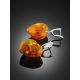 Textured Amber Heart Earrings, image , picture 2