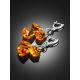 Chic Chandelier Motif Earrings With Amber, image , picture 2