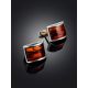 Fabulous Geometric Design Natural Amber Earrings, image , picture 2
