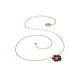 Floral Motif Chain Necklace With Amber, image , picture 3