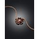 Floral Motif Chain Necklace With Amber, image , picture 2