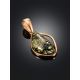 Lustrous Green Amber Drop Pendant, image , picture 2