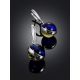 Extraordinary Dangle Earrings With Bright Blue Amber, image , picture 2