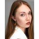 Chic Chandelier Motif Earrings With Amber, image , picture 4