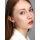 Stylish Silver Earrings With Amber Cubes, image , picture 5