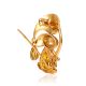 Cute Gilded Rabbit Brooch With Natural Amber, image , picture 6