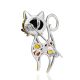 Chic Multicolor Amber Cat Brooch, image , picture 3