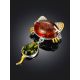 Amber Cat Brooch With Dangle, image , picture 2