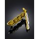 Designer Amber Pea Pod Brooch, image , picture 2