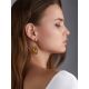 Textured Amber Drop Earrings, image , picture 5