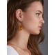 Textured Amber Drop Earrings, image , picture 3