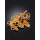 Designer Honeycomb Motif Amber Brooch, image , picture 2