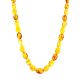 Glossy Amber Beaded Necklace, image 