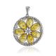 Orange Motif Amber Pendant, image 