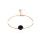 Lightweight Chain Bracelet With Black Amber, image 