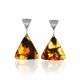 Amber Triangle Earrings, image 