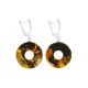 Geometric Earrings With Textured Amber, image 