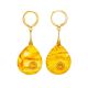 Textured Amber Drop Earrings, image 