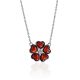 Chain Necklace With Amber Flower Pendant, image 