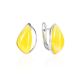 Voluminous Yellow Amber Earrings, image 