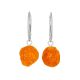 Bold Textured Amber Earrings, image 