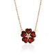 Floral Motif Chain Necklace With Amber, image 