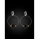 Bold Hoop Earrings With Amber, image , picture 3