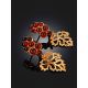 Grapevine Motif Amber Earrings, image , picture 2