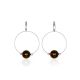 Bold Hoop Earrings With Amber, image 