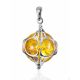 Classy Lemon Amber Pendant, image 
