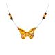 Lightweight Amber Necklace The Butterfly, image 