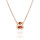 Cute Amber Crab Necklace, image 