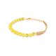 Refined Gilded Bracelet With Amber And Crystals, image 
