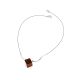 String Necklace With Dark Cherry Amber Pendant, image , picture 3