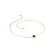 Classy Gilded Chain Necklace With Amber Clover Shaped Pendant, image , picture 3