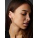 Faceted Smoky Quartz Golden Dangle Earrings, image , picture 3